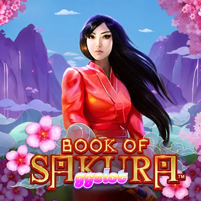 Book of Sakura স্লট গেমের একটি দৃশ্য যেখানে চেরি ব্লসম এবং রিল দেখা যাচ্ছে।
